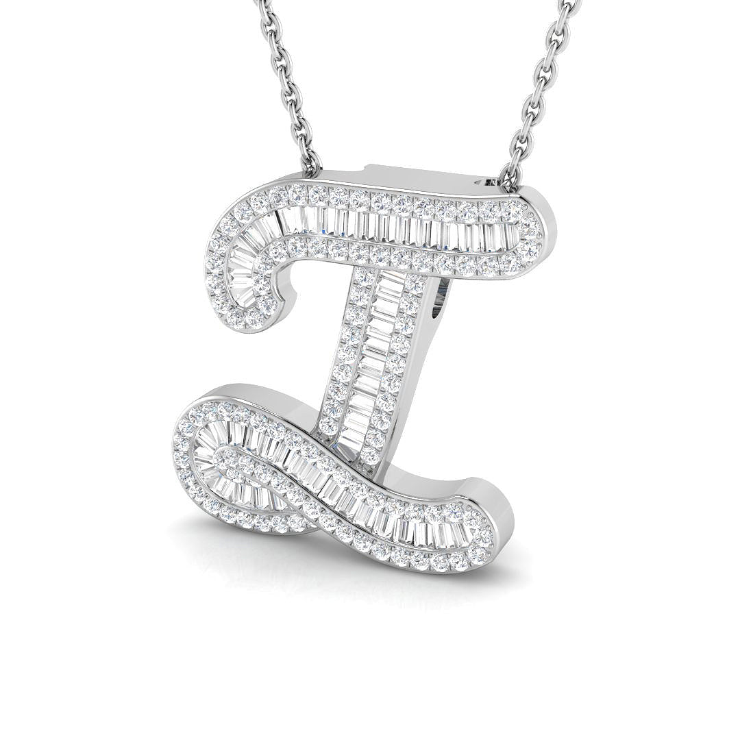 Peter Diamond Initial Pendant 0.5ct Gold  A to Z(Without Chain )