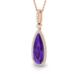 Ancho Amethyst Pendant 2.5ct to 4ct Gold (Without Chain )