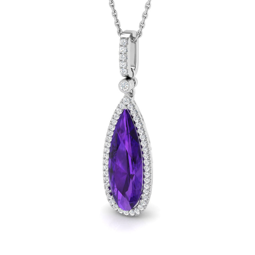 Ancho Amethyst Pendant 2.5ct to 4ct Gold (Without Chain )