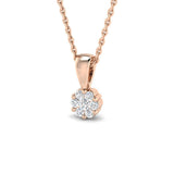Yasmin Cluster Pendant 0.1ct Diamond Gold (Without Chain )
