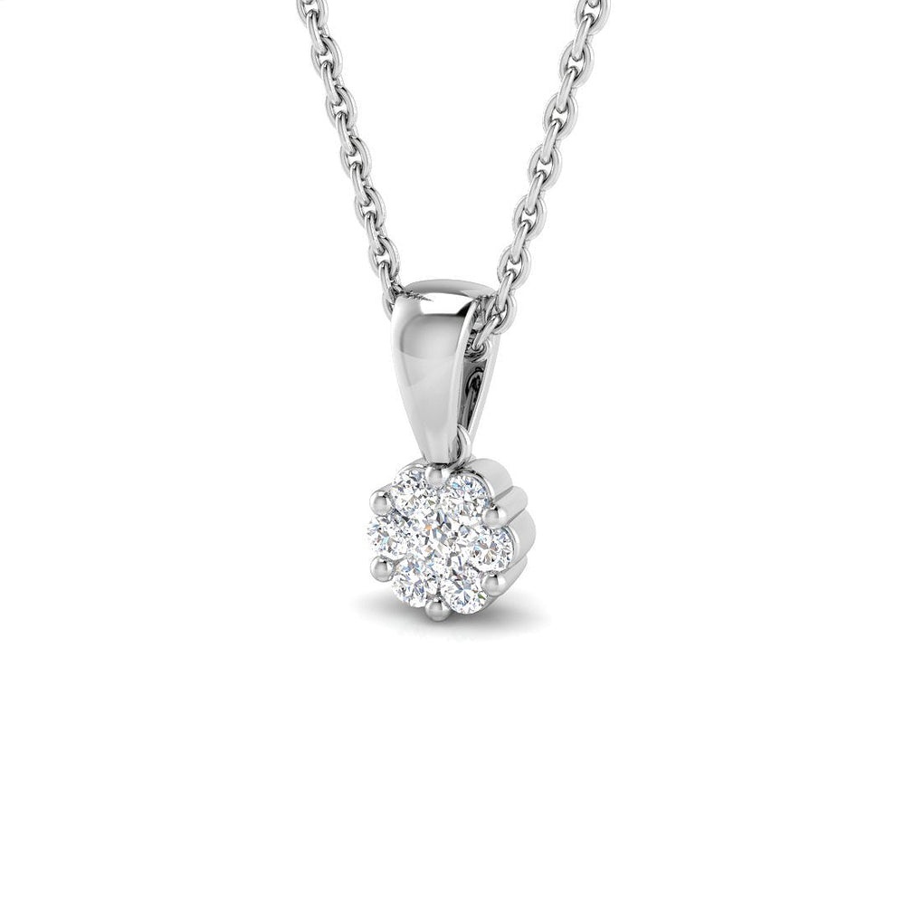 Yasmin Cluster Pendant 0.1ct Diamond Gold (Without Chain )