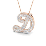 Pendant with Baguette and Round Diamonds