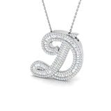 Pendant with Baguette and Round Diamonds
