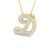 Pendant with Baguette and Round Diamonds