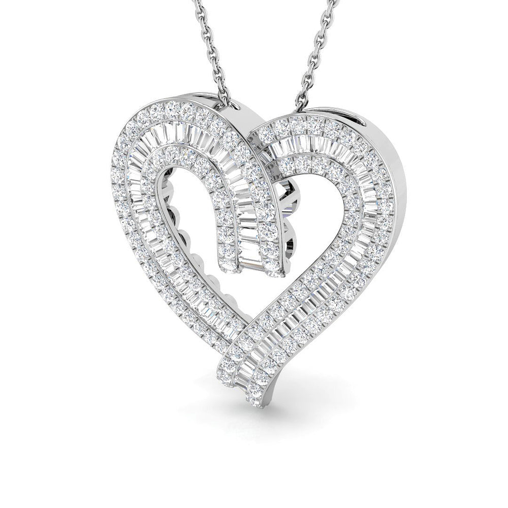 Salvia Heart Pendant 1ct Diamond Gold (Without Chain )
