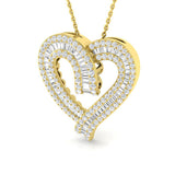 Salvia Heart Pendant 1ct Diamond Gold (Without Chain )