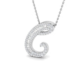 Diamantanhänger mit „C“-Schriftzug