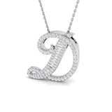 Goldanhänger mit Diamant-Buchstaben „D“