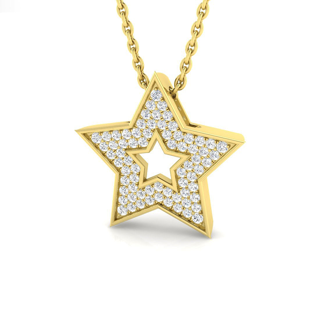 Clare Diamond Pendant 0.15ct Gold (Without Chain )