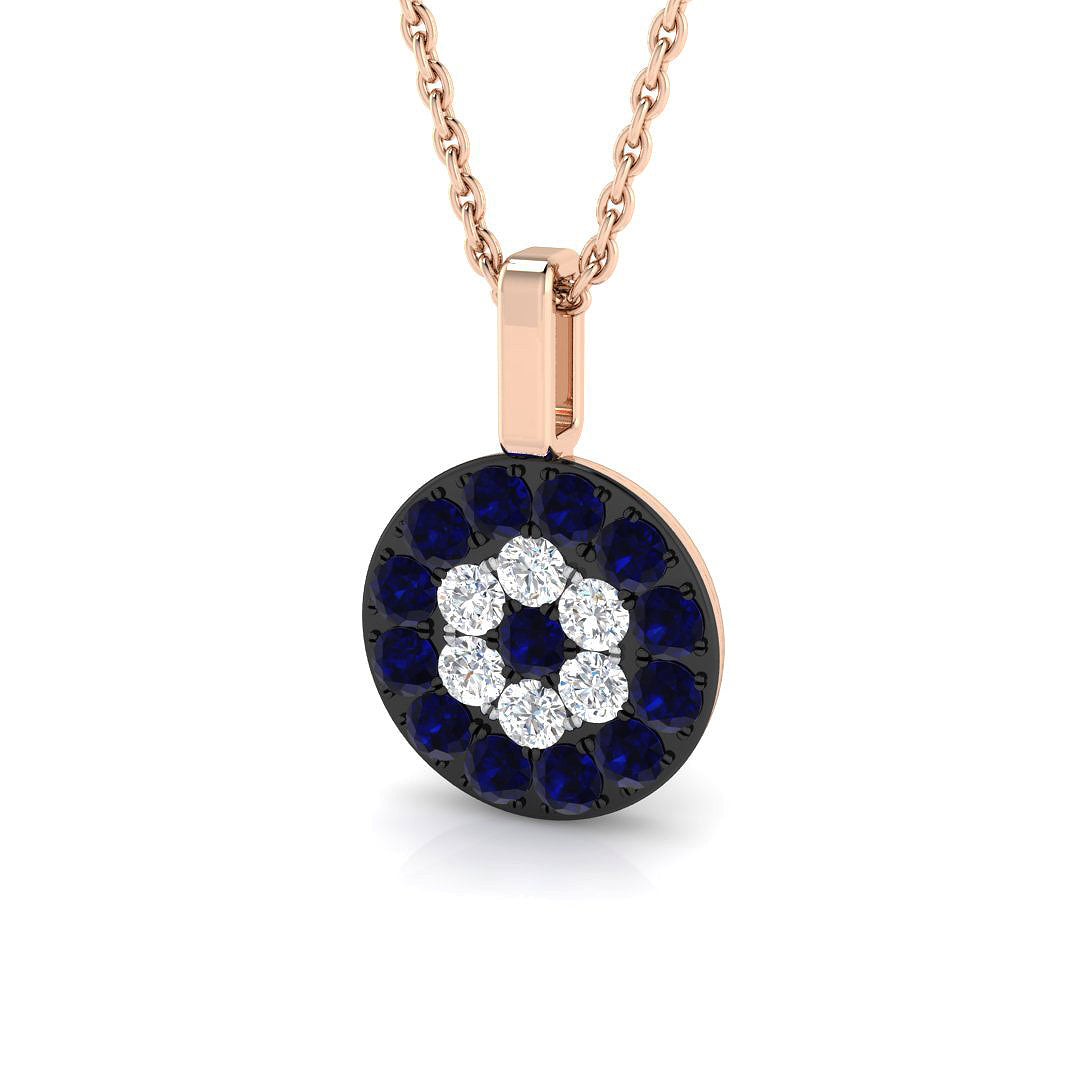 Clara Blue Sapphire Pendant 0.5ct Gold (Without Chain )