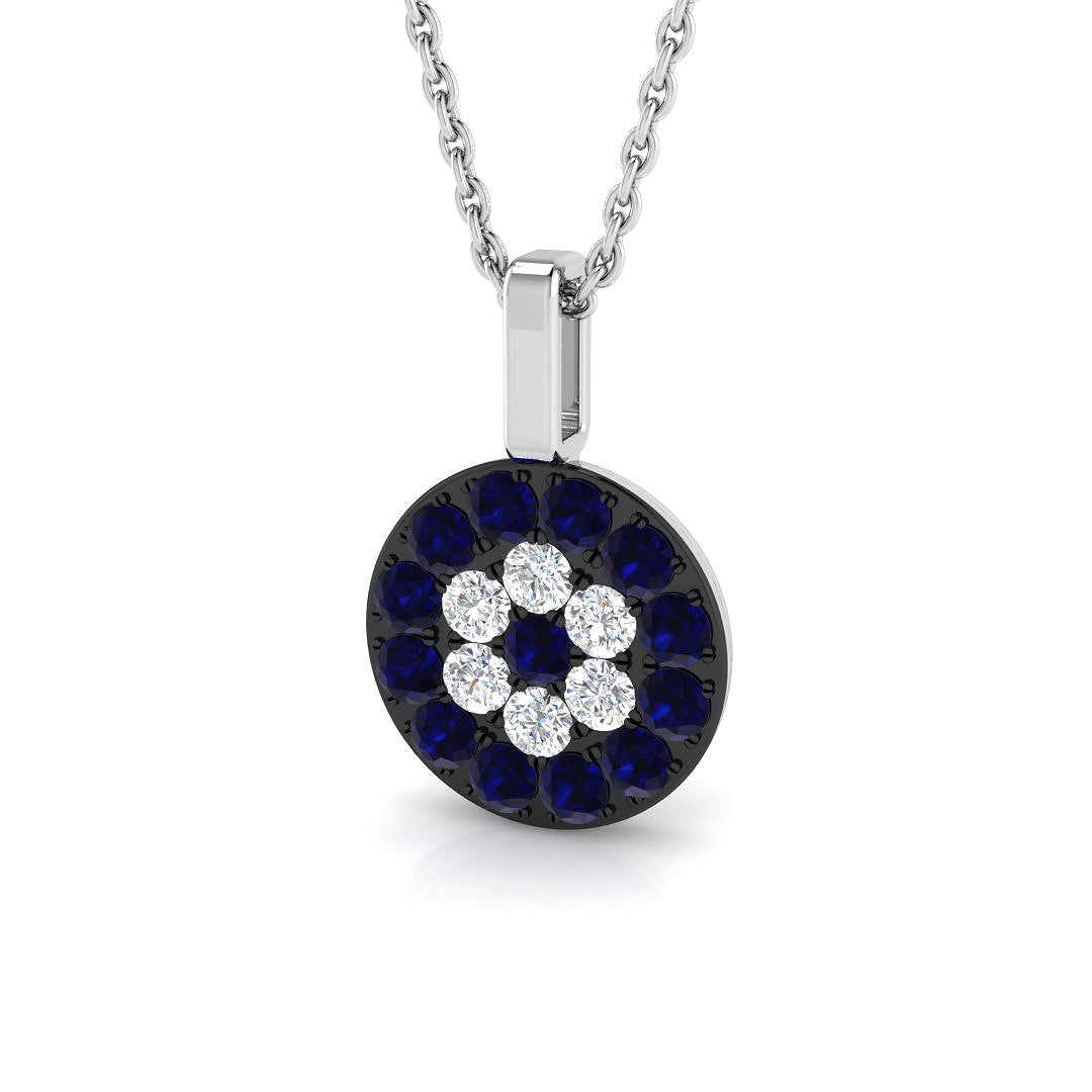 Clara Blue Sapphire Pendant 0.5ct Gold (Without Chain )
