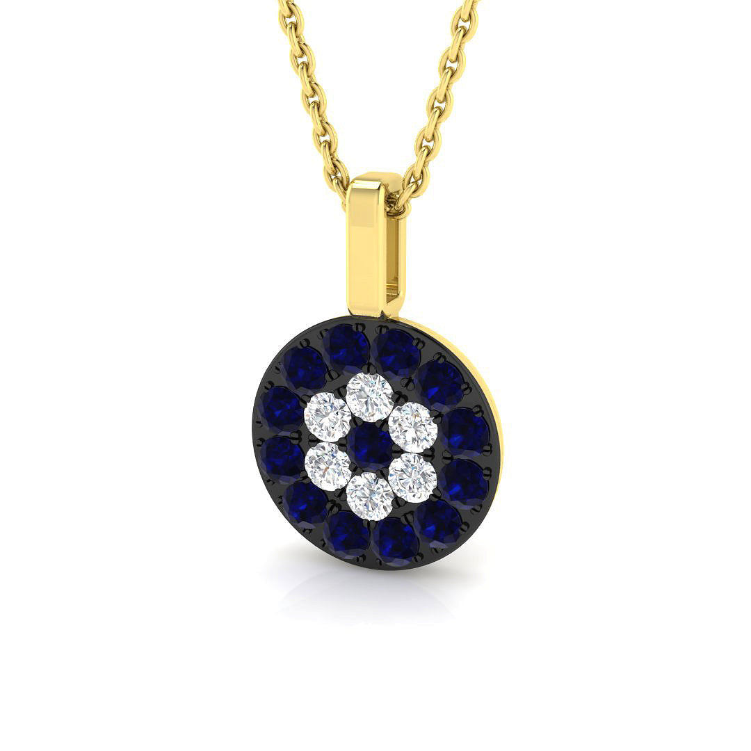 Clara Blue Sapphire Pendant 0.5ct Gold (Without Chain )