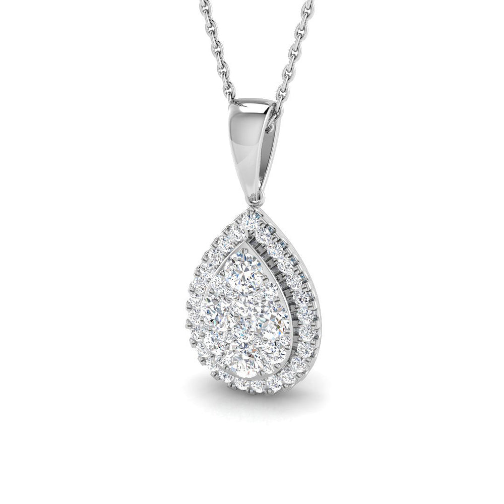Aloe Cluster Pendant 0.75ct to 1.75ct Gold (Without Chain )