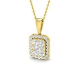Celia Cluster Pendant 0.75ct to 1.75ct Gold (Without Chain )