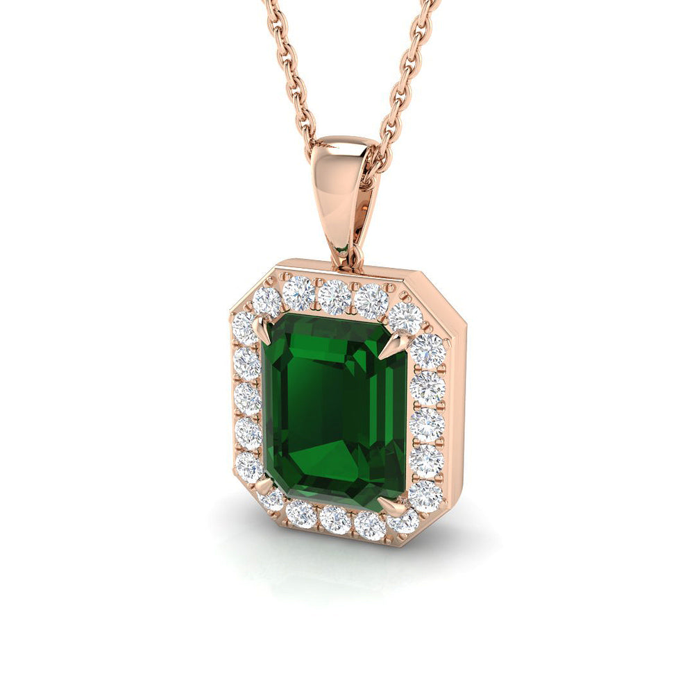 Beryl Emerald Pendant 0.25ct to 4ct  Gold(Without Chain )