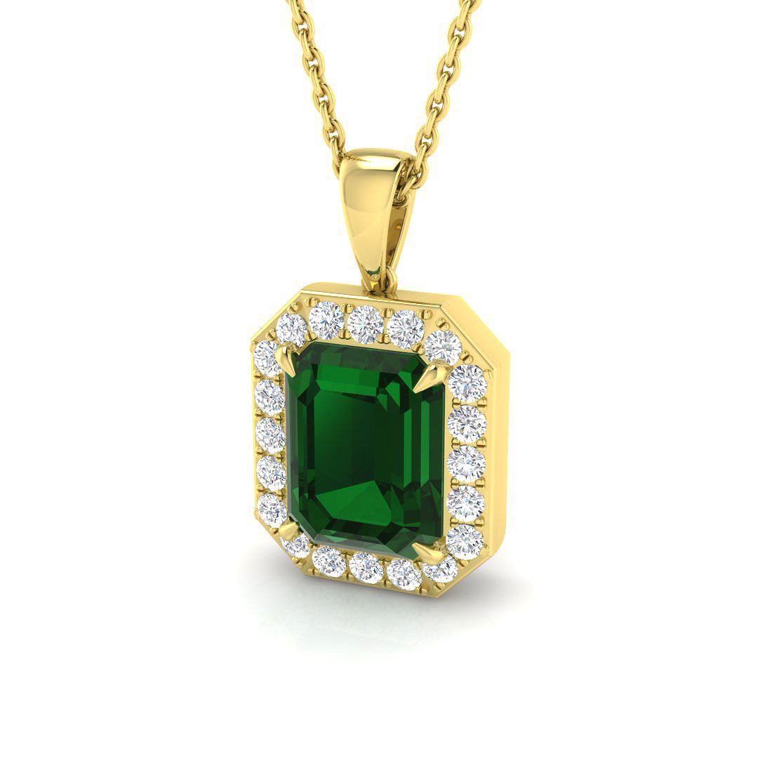 Beryl Emerald Pendant 0.25ct to 4ct  Gold(Without Chain )