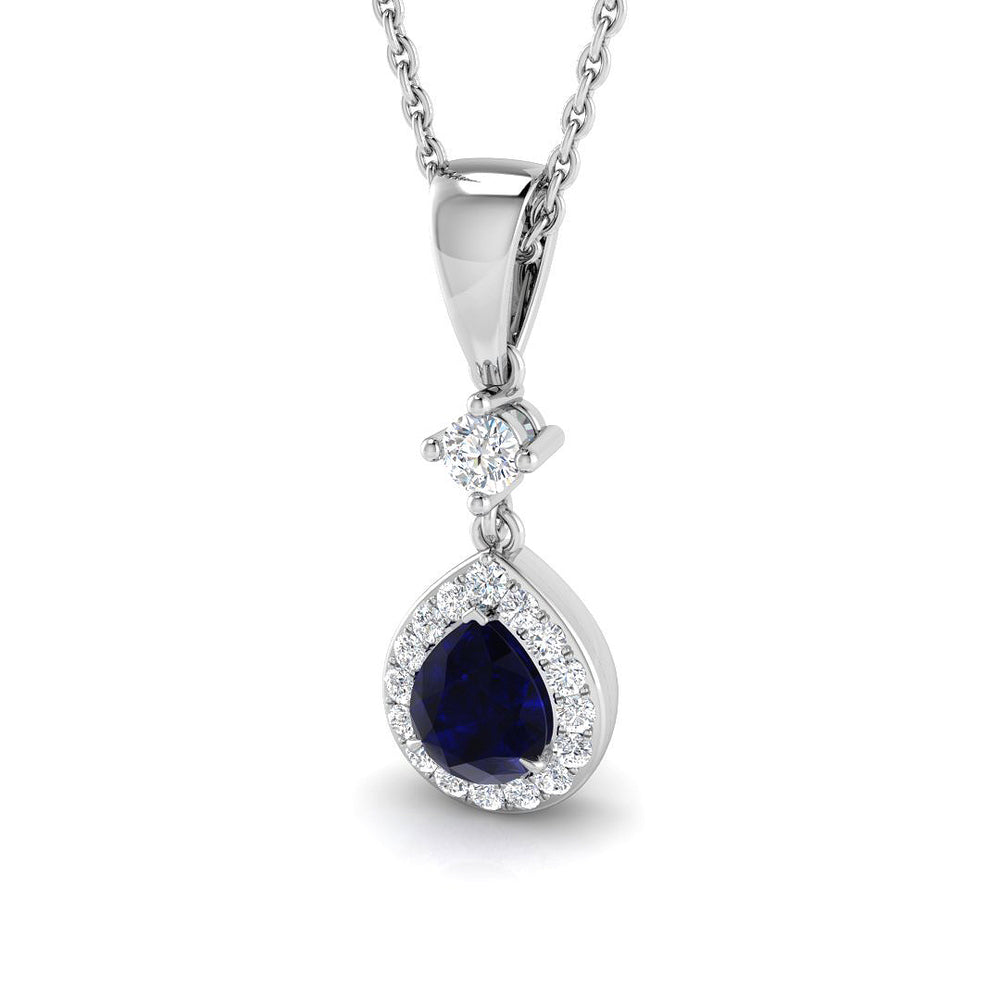 Carys Blue Sapphire Pendant 0.5ct to 0.75ct Gold (Without Chain )