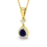 Carys Blue Sapphire Pendant 0.5ct to 0.75ct Gold (Without Chain )