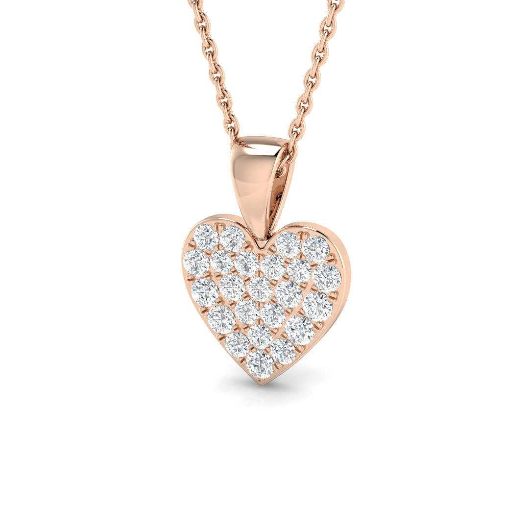 Hattie Heart Pendant 0.33ct Diamond Gold (Without Chain )
