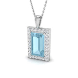 Ruth Aquamarine Pendant 4ct Gold (Without Chain )