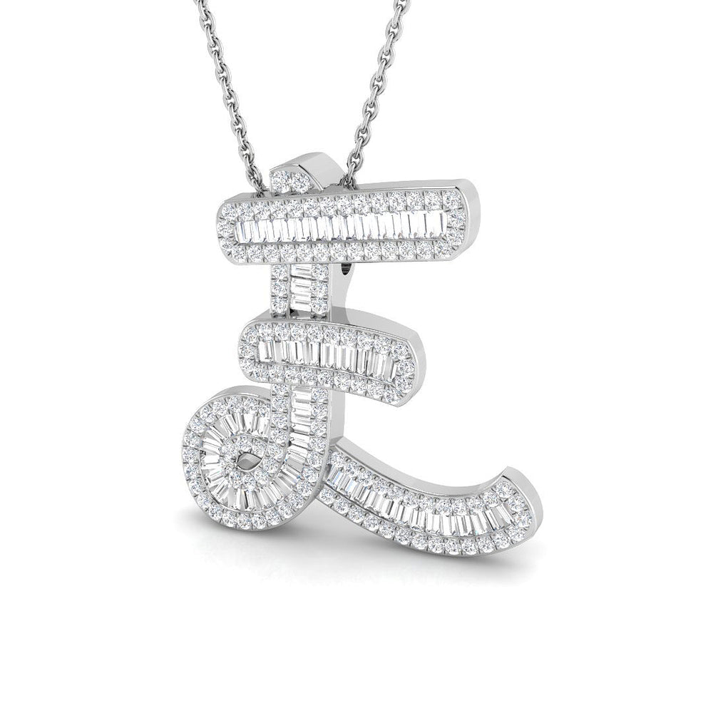 Philip Diamond Initial Pendant 0.75ct Gold  A to Z(Without Chain )