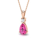 Eva Pink Sapphire Pendant 2ct Gold (Without Chain )