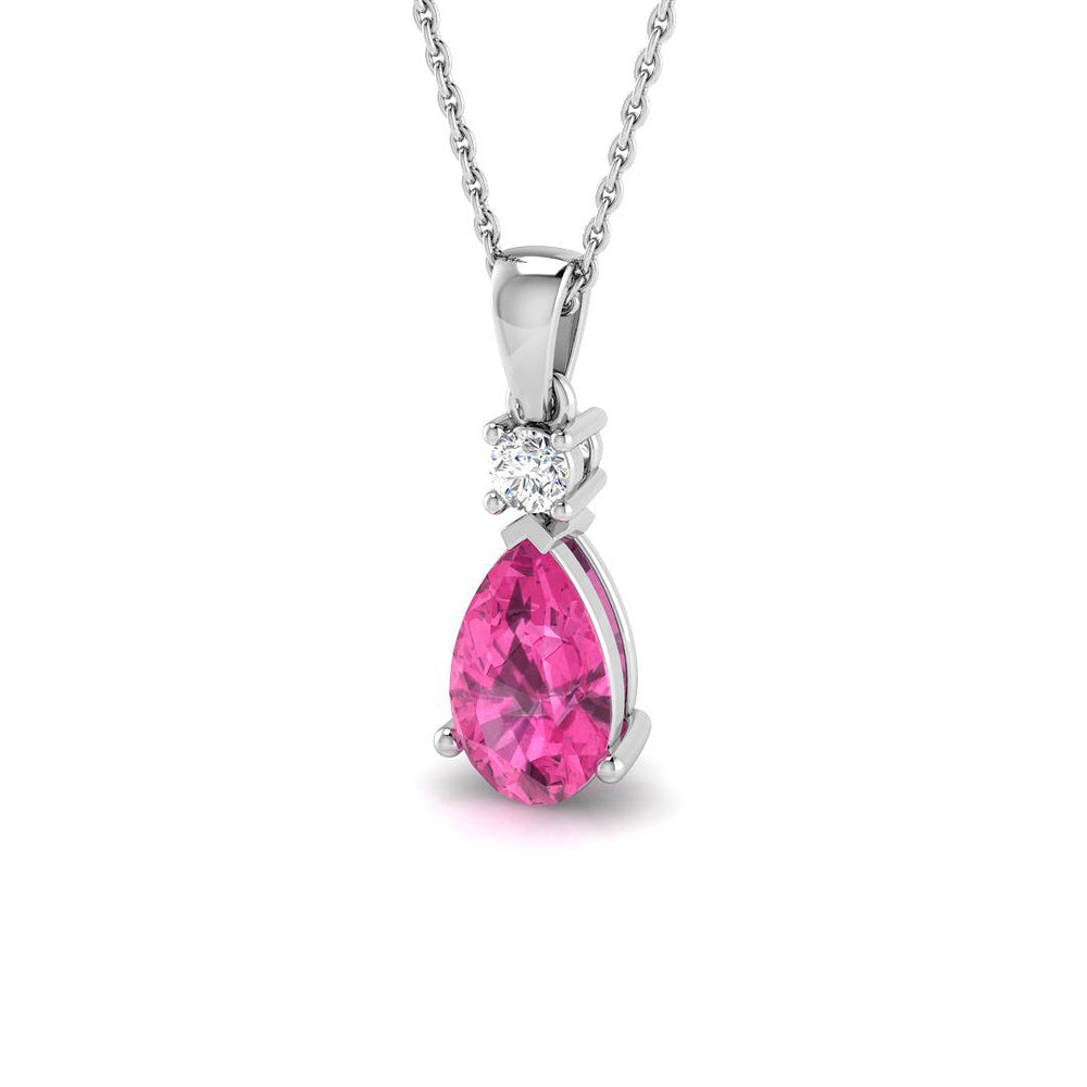 Eva Pink Sapphire Pendant 2ct Gold (Without Chain )
