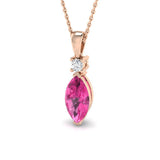 Esther Pink Sapphire Pendant 3ct Gold (Without Chain )