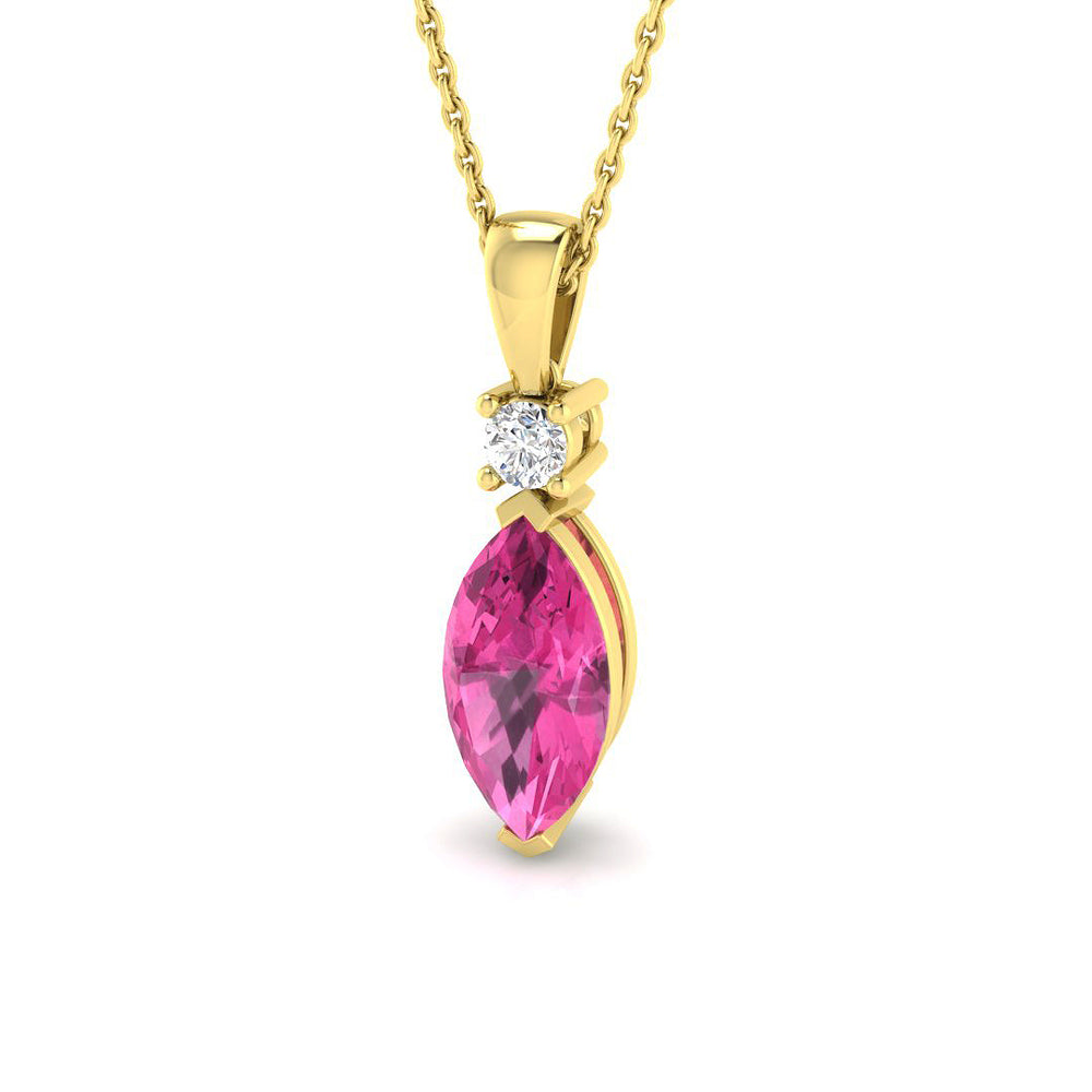 Esther Pink Sapphire Pendant 3ct Gold (Without Chain )