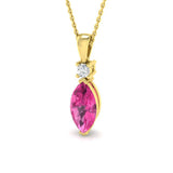 Esther Pink Sapphire Pendant 3ct Gold (Without Chain )