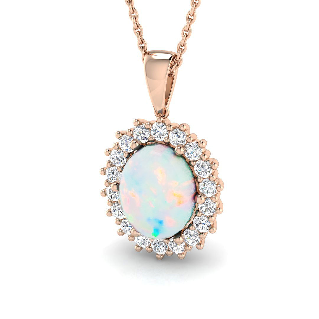 Rose Gemstone Pendant Diana 2ct to 3ct Gold (Without Chain )