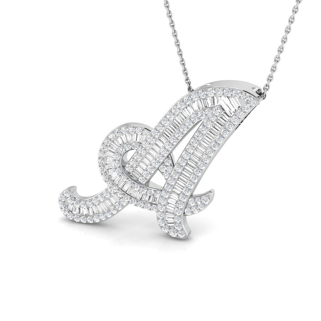 Sheila Diamond Pendant 1.5ct Gold  Initials A to Z(Without Chain )