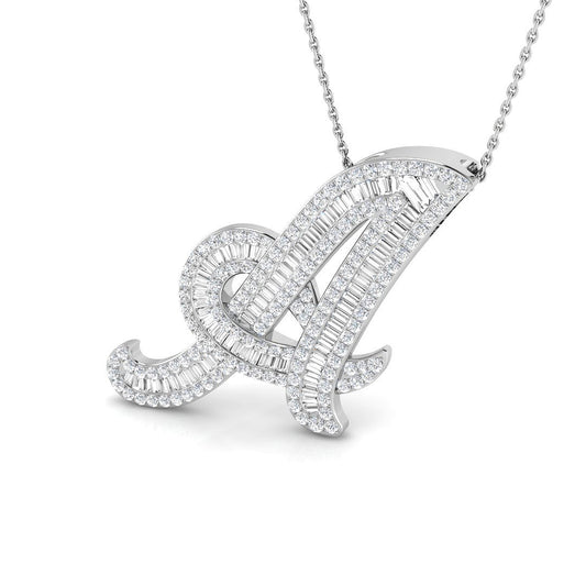 Sheila Diamond Pendant 1.5ct Gold  Initials A to Z(Without Chain )