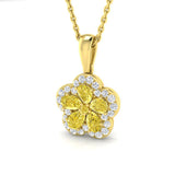 Carly Cluster Pendant 0.75ct Diamond Gold (Without Chain )