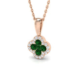 Alnus Clover Pendant Diamond Necklace 0.3ct to 1.5ct Gold (Without Chain )