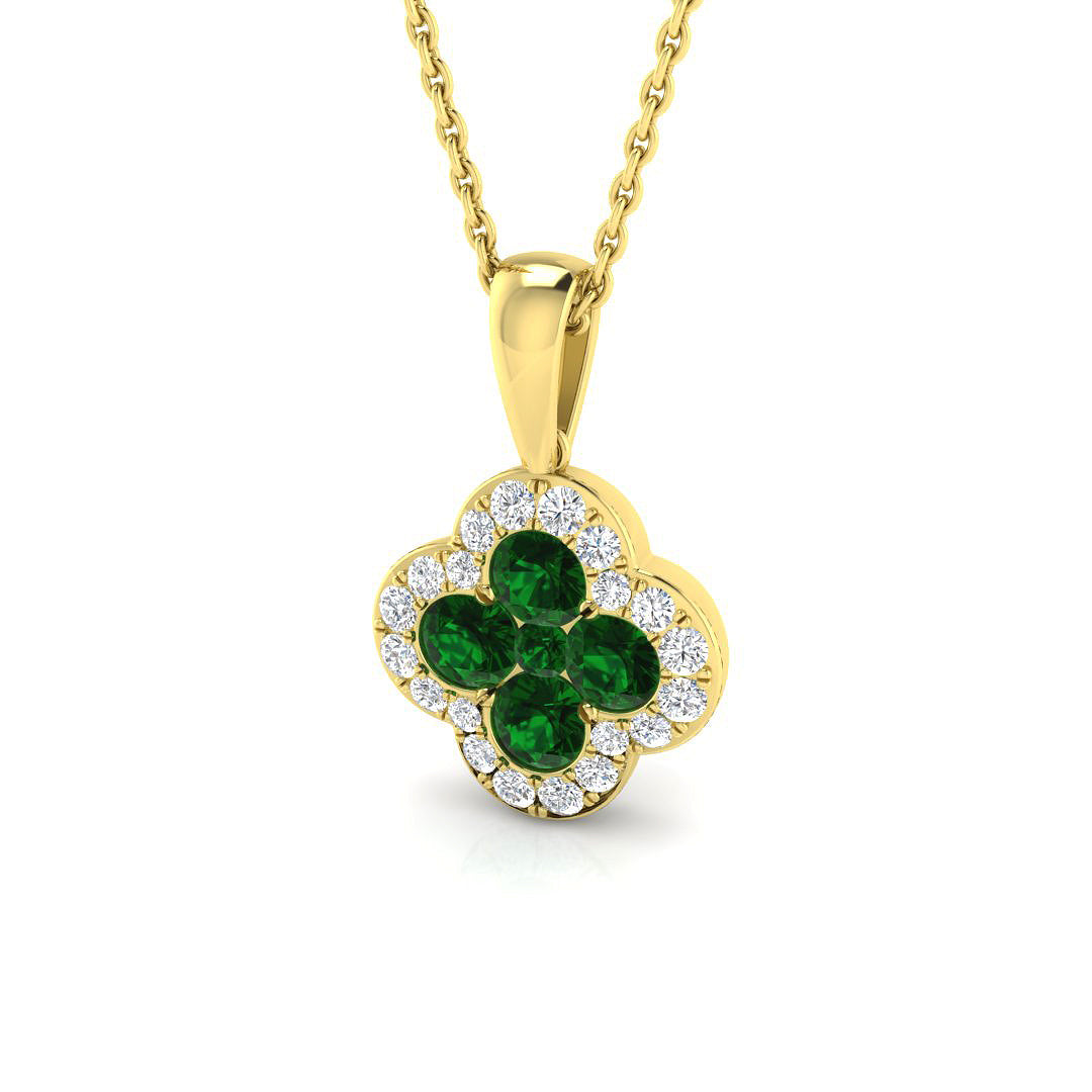 18k Yellow Gold 0.71ct Natural Emerald Pendant
