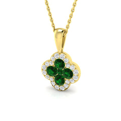 18k Yellow Gold 0.71ct Natural Emerald Pendant