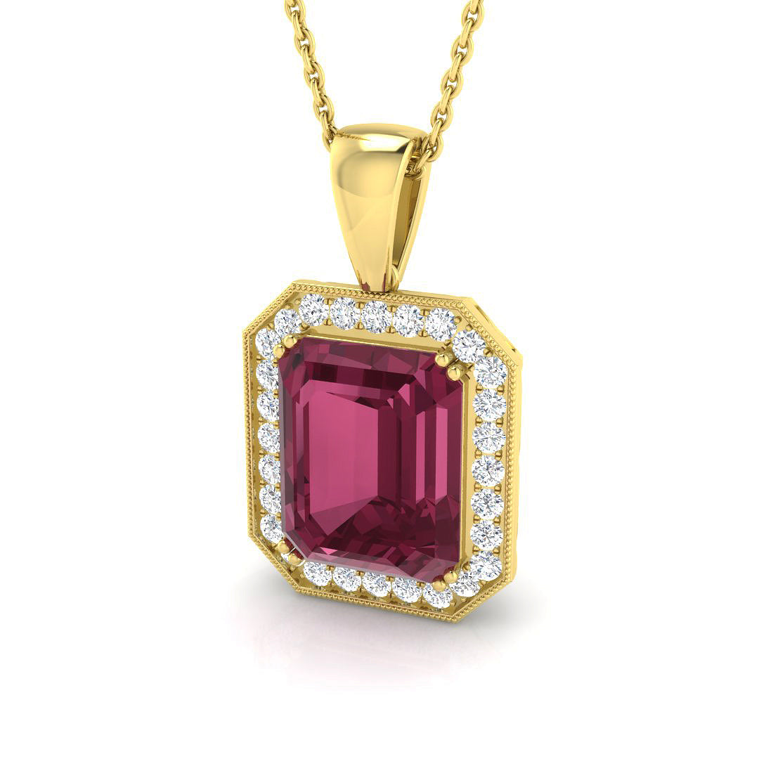 Gerard Pink Tourmaline Pendant 6ct Gold (Without Chain )