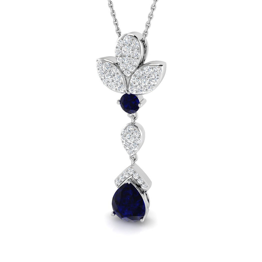 George Blue Sapphire Pendant 2ct Gold (Without Chain )