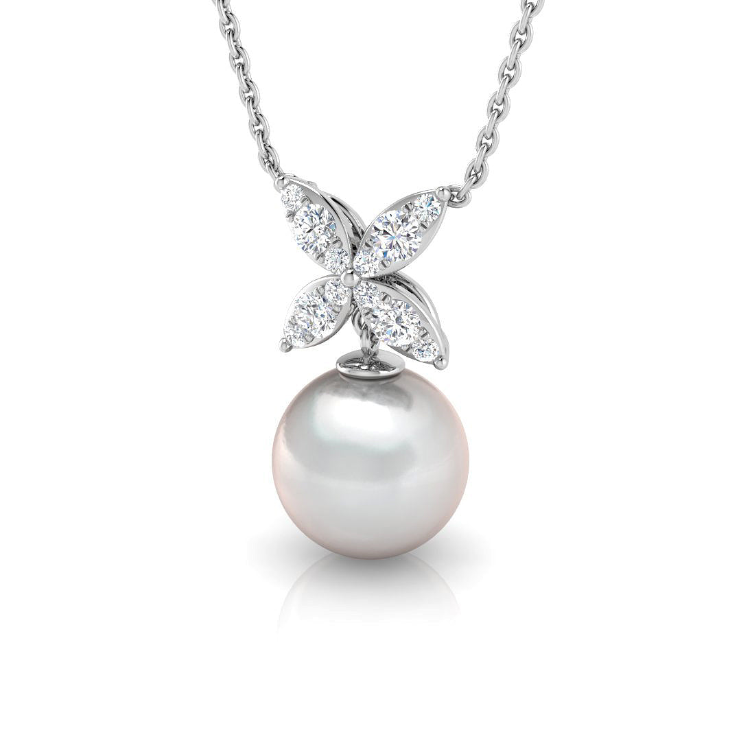 Glen Gemstone Pendant 5.5ct Pearl Gold  Necklace(Without Chain )