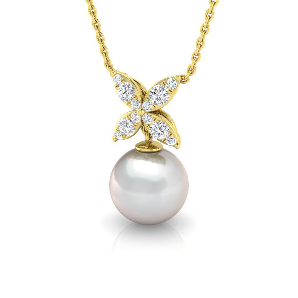 Glen Gemstone Pendant 5.5ct Pearl Gold  Necklace(Without Chain )