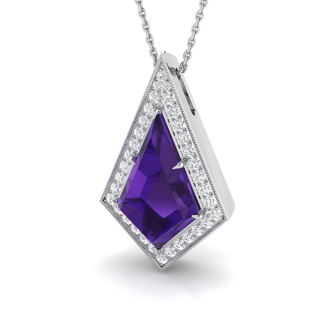 Ancor Amethyst Pendant 2.5ct to 6ct Gold (Without Chain )