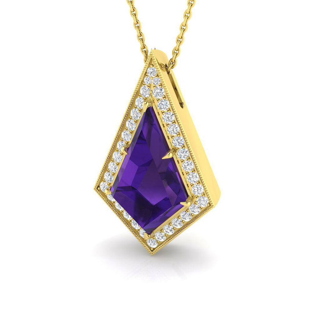 Ancor Amethyst Pendant 2.5ct to 6ct Gold (Without Chain )