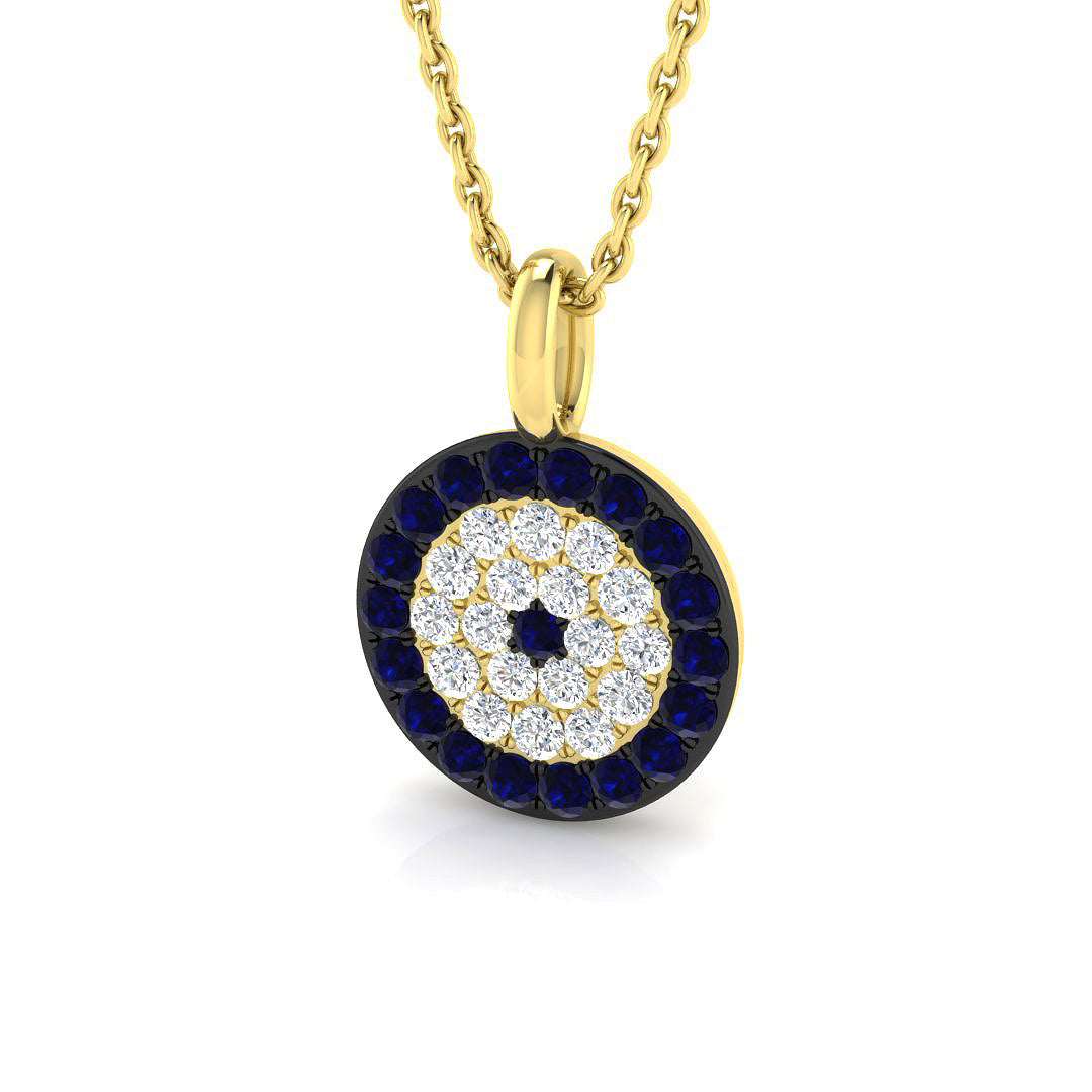 Norman Sapphire Pendant 0.33ct  Gold(Without Chain )