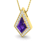 Ancor Amethyst Pendant 2.5ct to 6ct Gold (Without Chain )