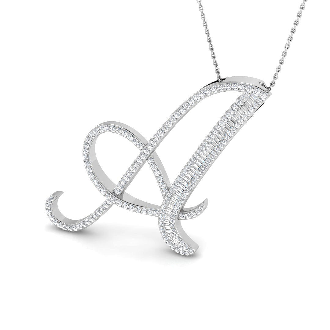Sharon Diamond Initials Pendant 0.33ct to 1.25ct Gold  A to Z(Without Chain )