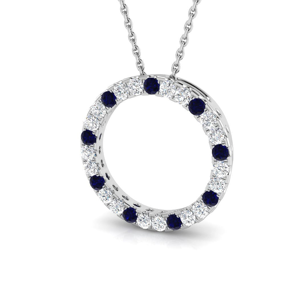 Amice Blue Sapphire Pendant 0.5ct in Gold (Without Chain )