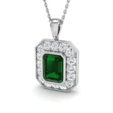 Amine Emerald Pendant 2ct  Gold(Without Chain )