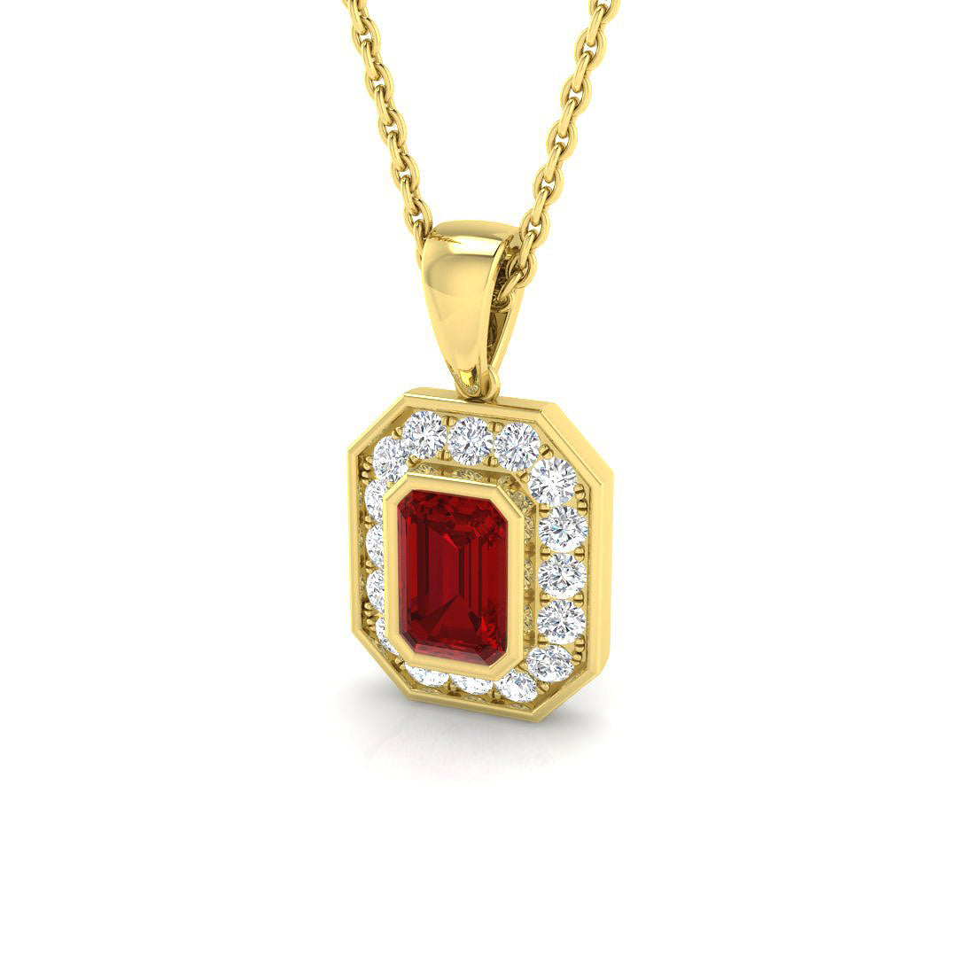Amora Ruby Pendant 1ct Gold (Without Chain )