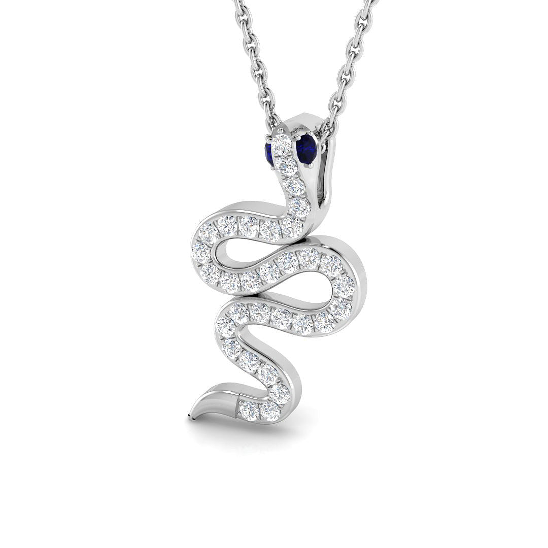 Acorn Sapphire Pendant 0.25ct to 0.5ct Gold (Without Chain )